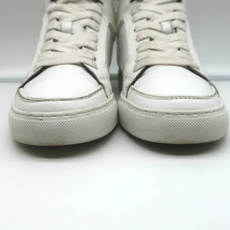 Zadig & Voltaire ZV1747 Flash High Top Sneakers White Leather Size 38