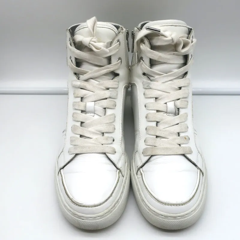 Zadig & Voltaire ZV1747 Flash High Top Sneakers White Leather Size 38