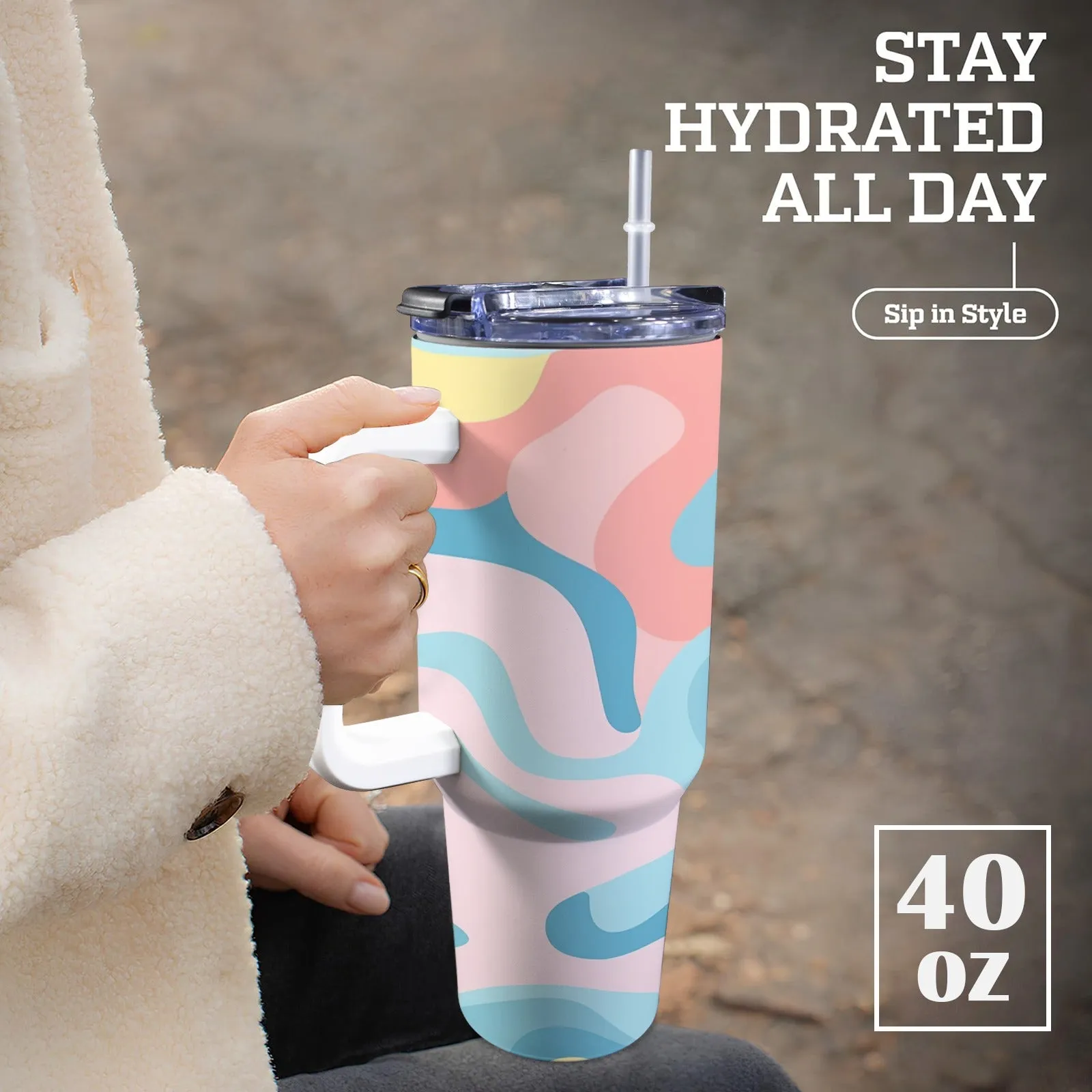 Zen Wander 40oz Tumbler with Handle