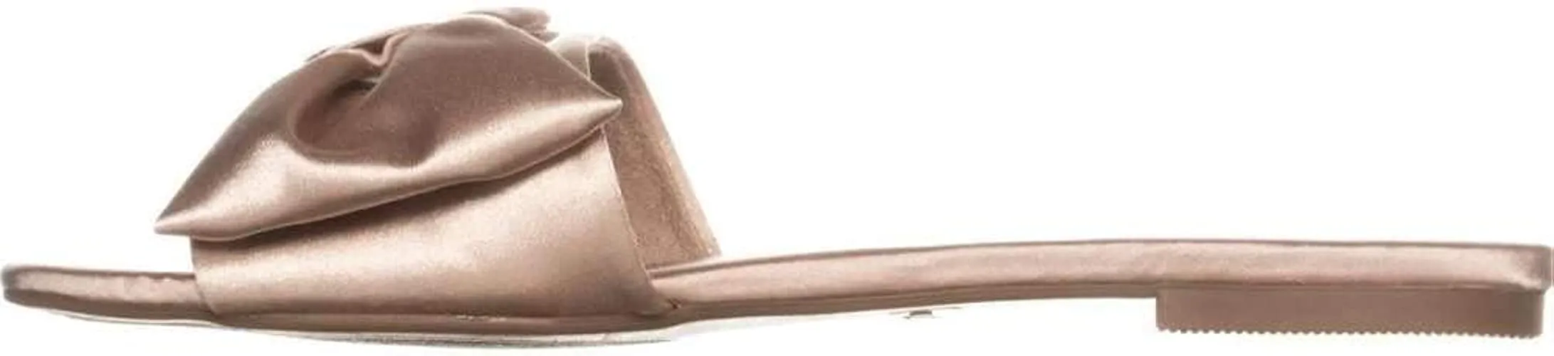 ZIGI SOHO Womens Valiant Satin Open Toe Flat Sandals Beige 6.5 Medium (B,M)